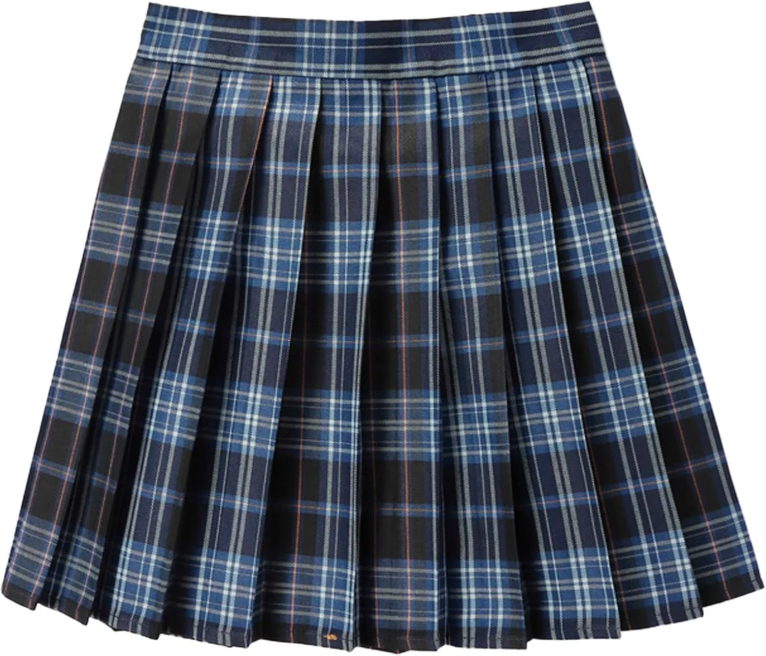 Pleated Skirts for Women Plus Size Y2K High Waist A-Line Tummy Control Uniform Trendy Plaid Mini Skirt for Girls