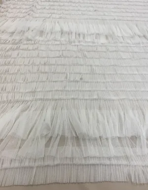 Pleated tulle Ivory (E17495)