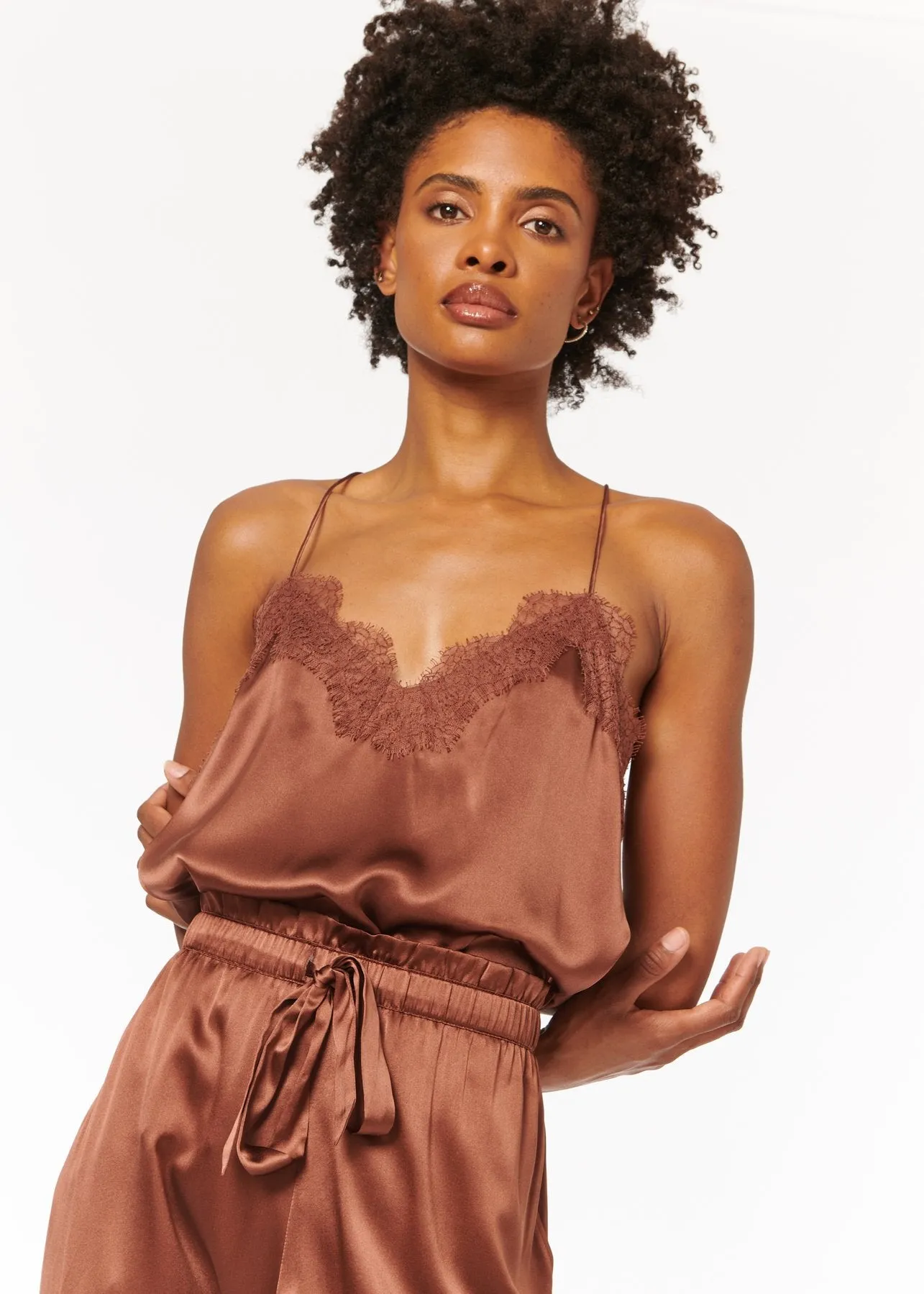Racer Charmeuse Cami