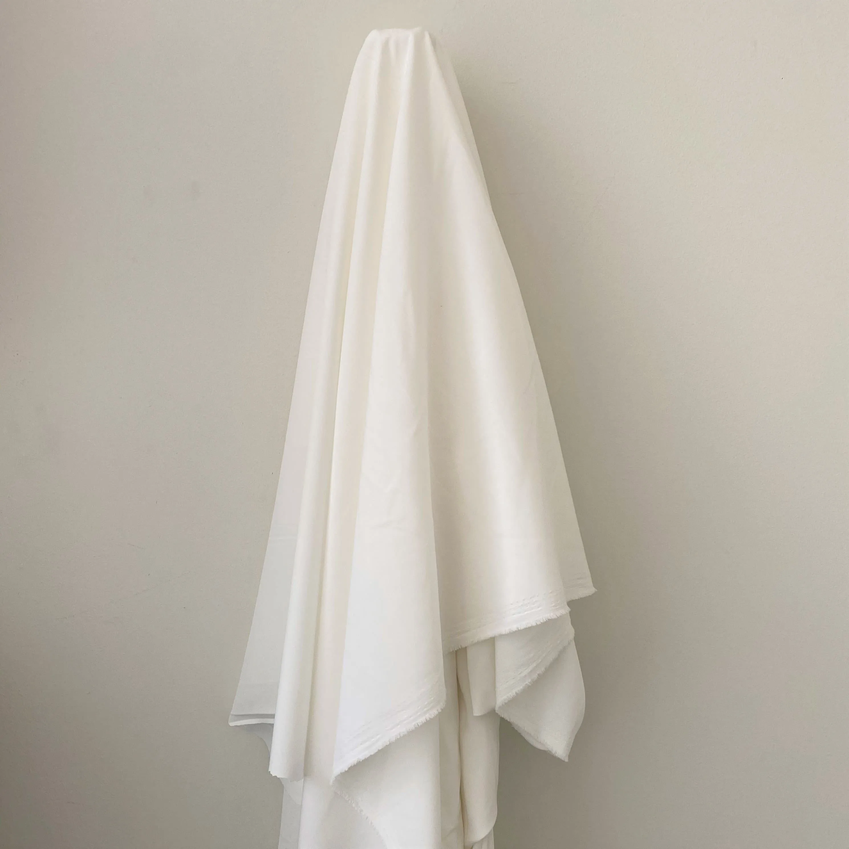 Recycled Stretch Polyester Crepe Ivory