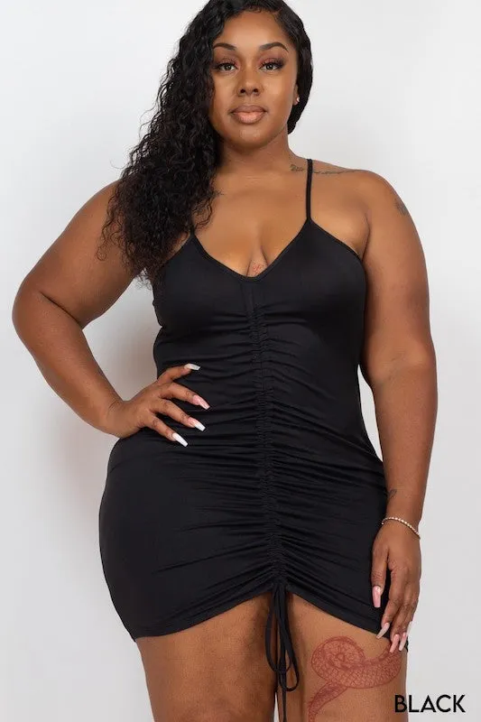 Ruched Front Knit Dress