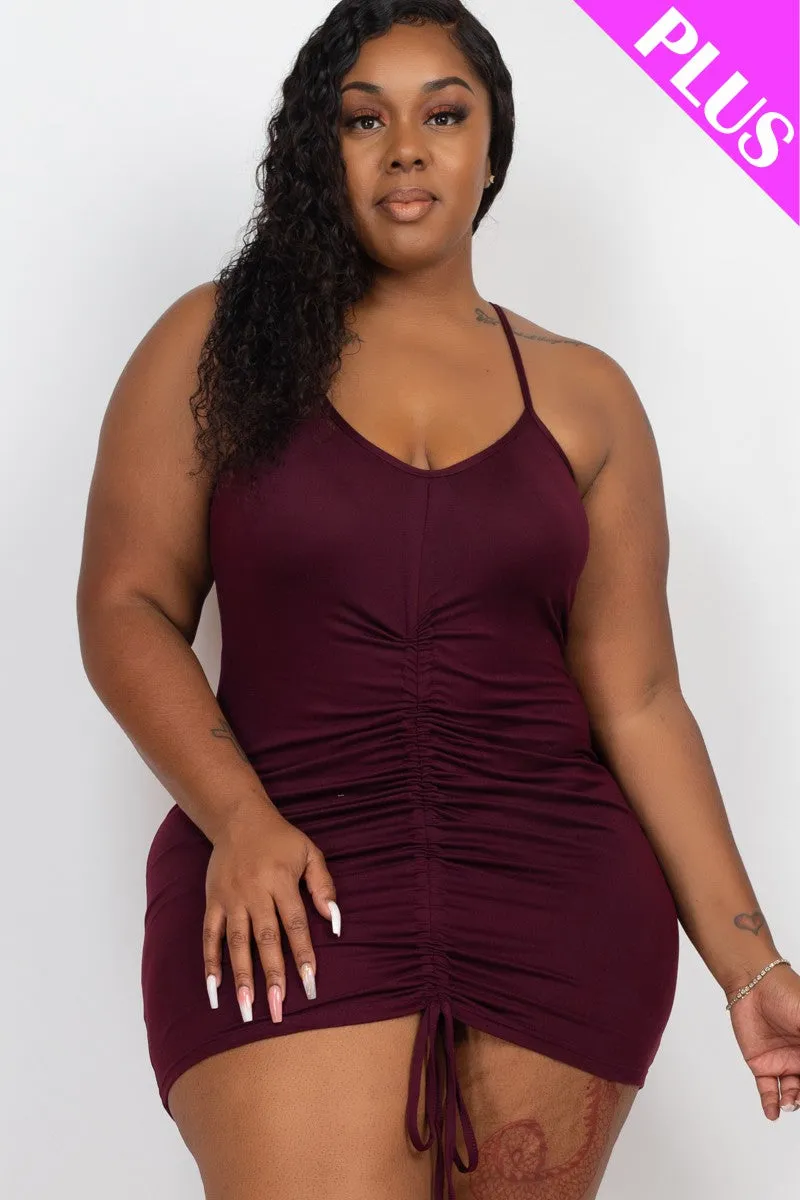 Ruched Front Knit Dress