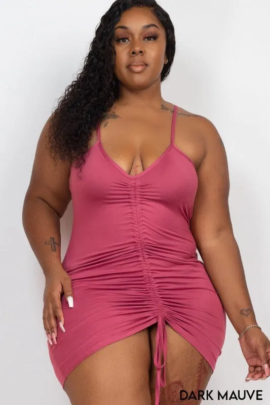 Ruched Front Knit Dress