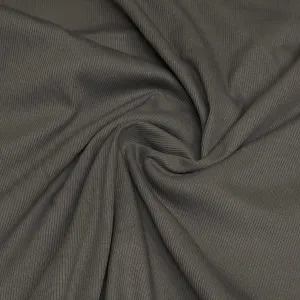 Silver Cotton/Spandex Rib Knit Fabric - 2x1
