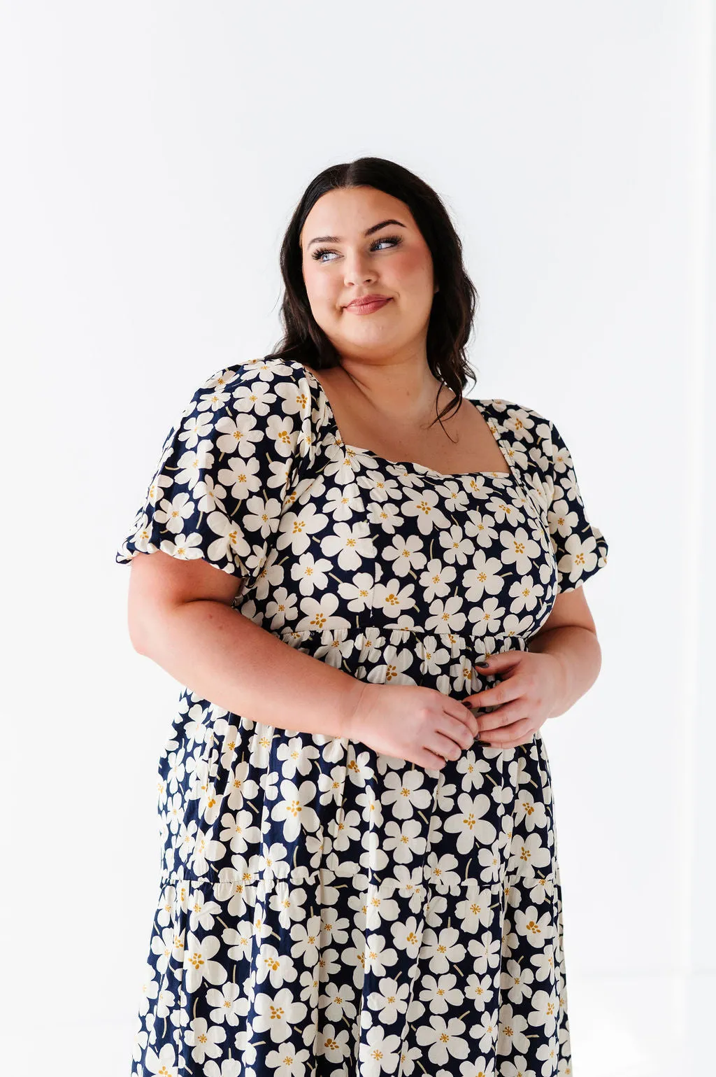 Skye Floral Dress in Black Multi