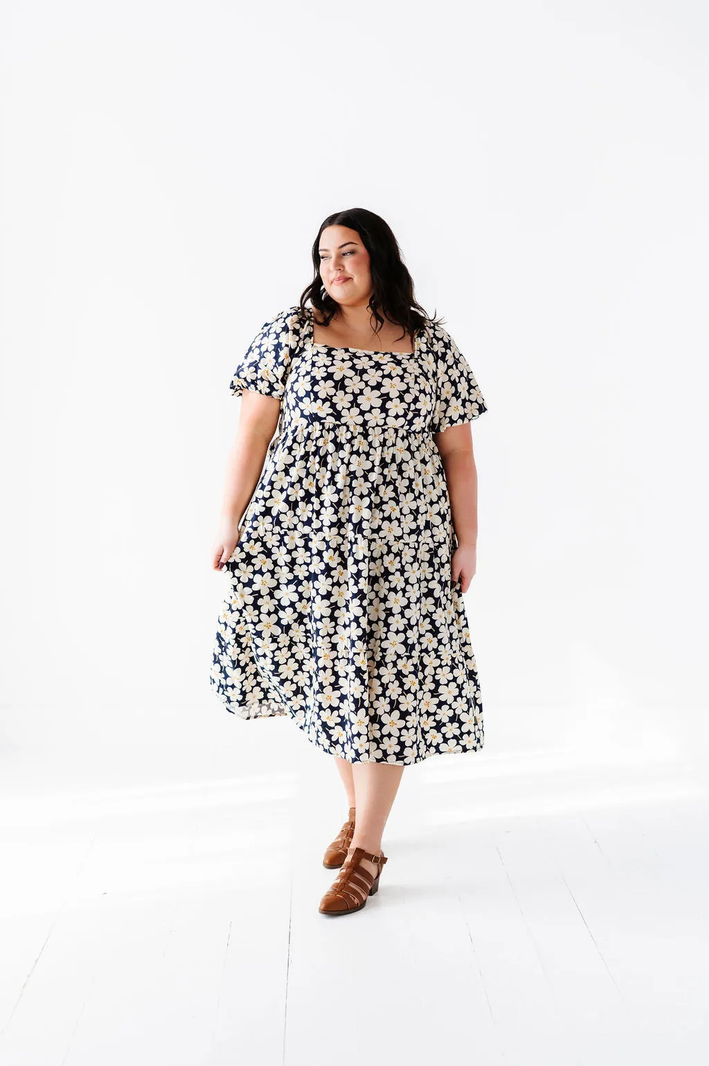 Skye Floral Dress in Black Multi