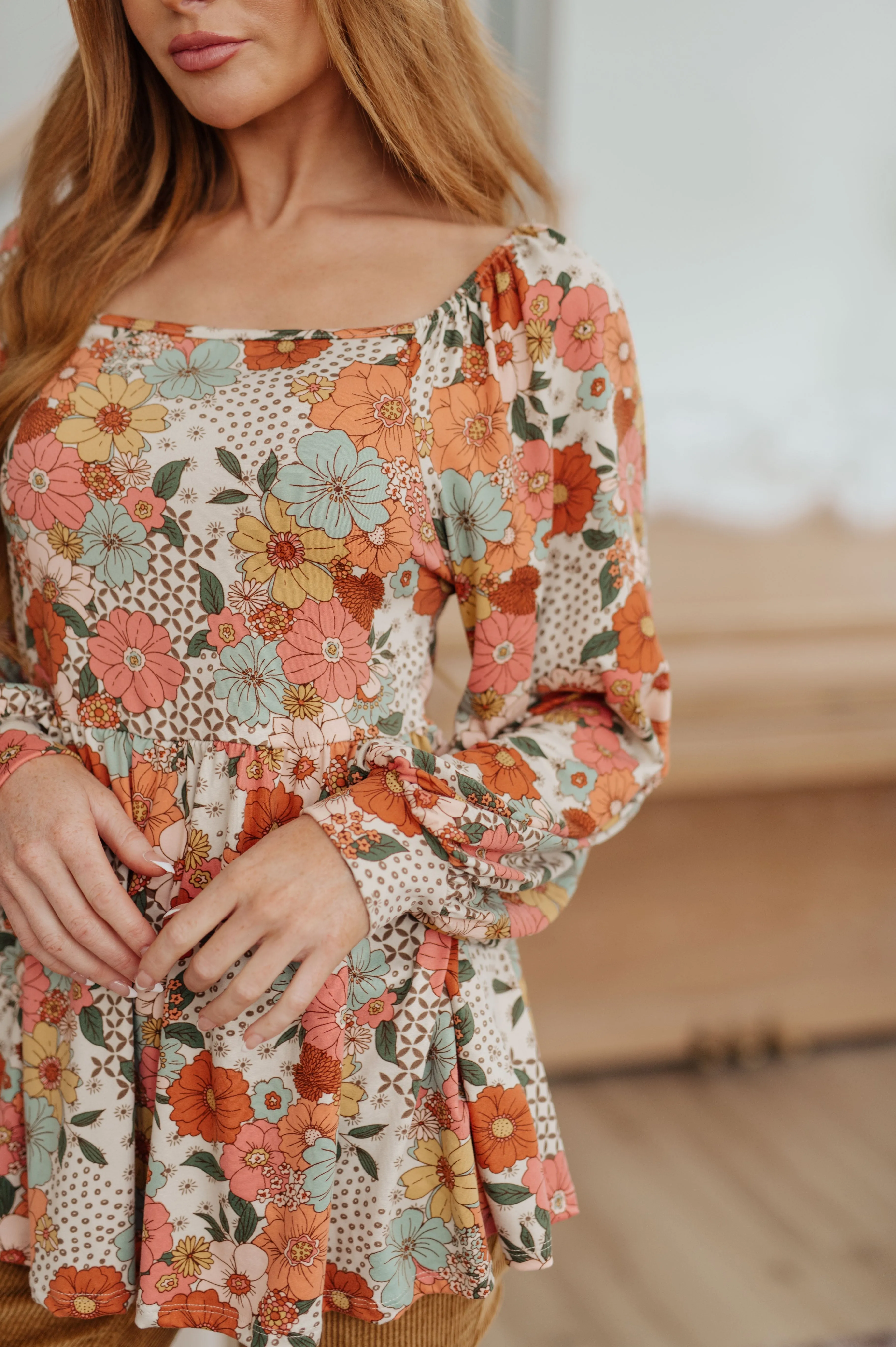 SP24- Fall For Florals Babydoll Top (Reg & Curvy)