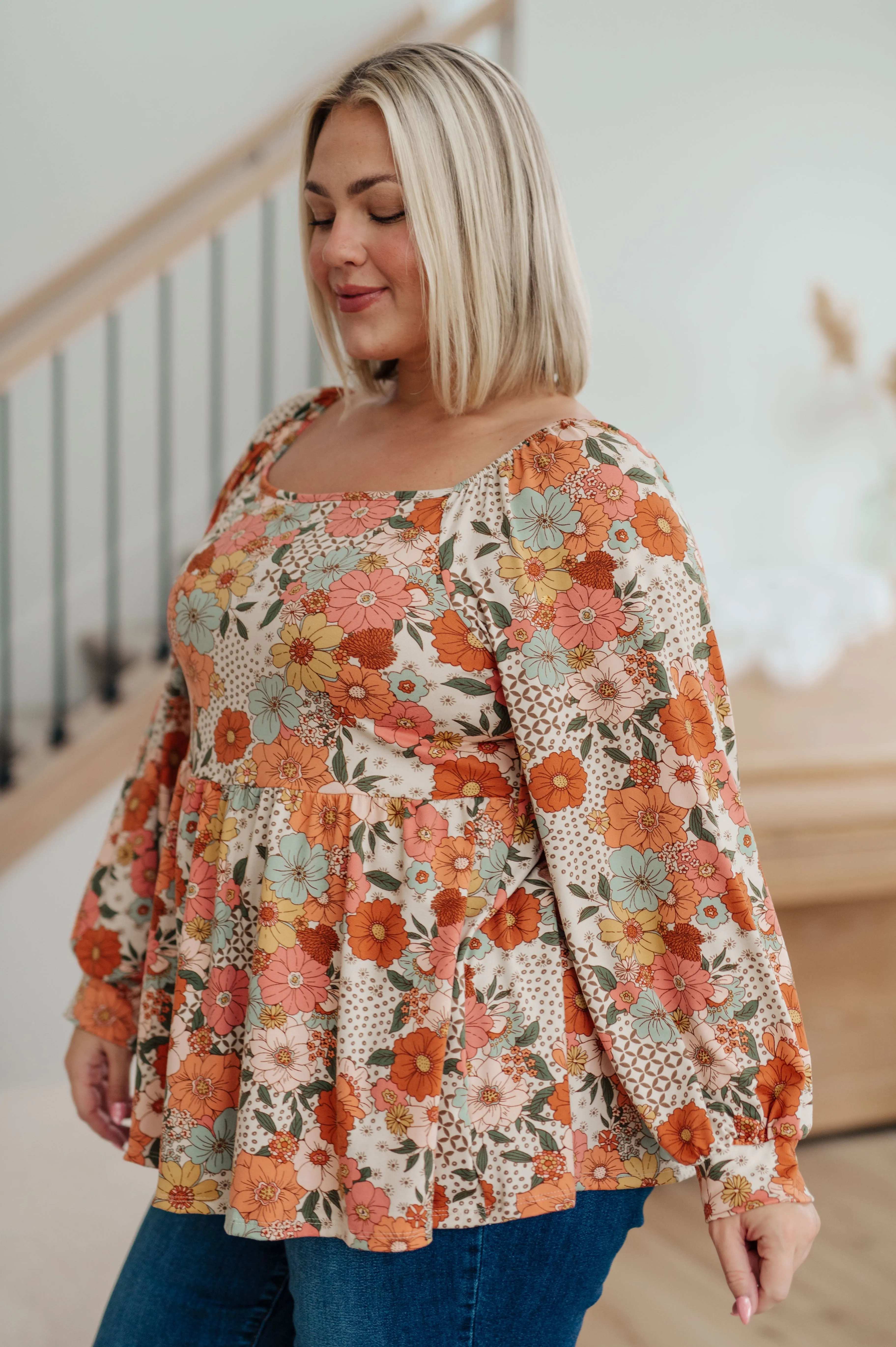 SP24- Fall For Florals Babydoll Top (Reg & Curvy)