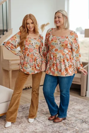 SP24- Fall For Florals Babydoll Top (Reg & Curvy)