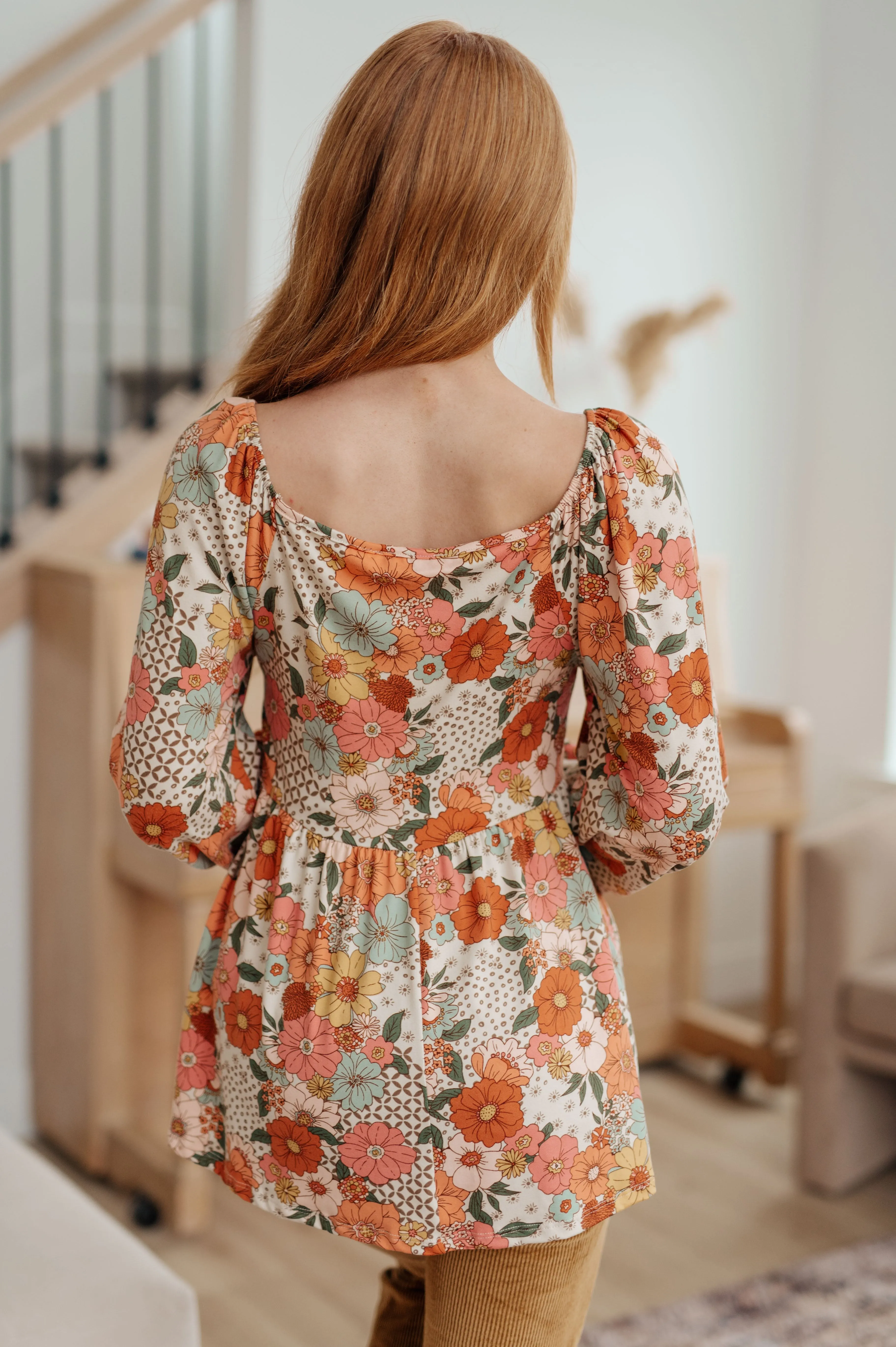 SP24- Fall For Florals Babydoll Top (Reg & Curvy)