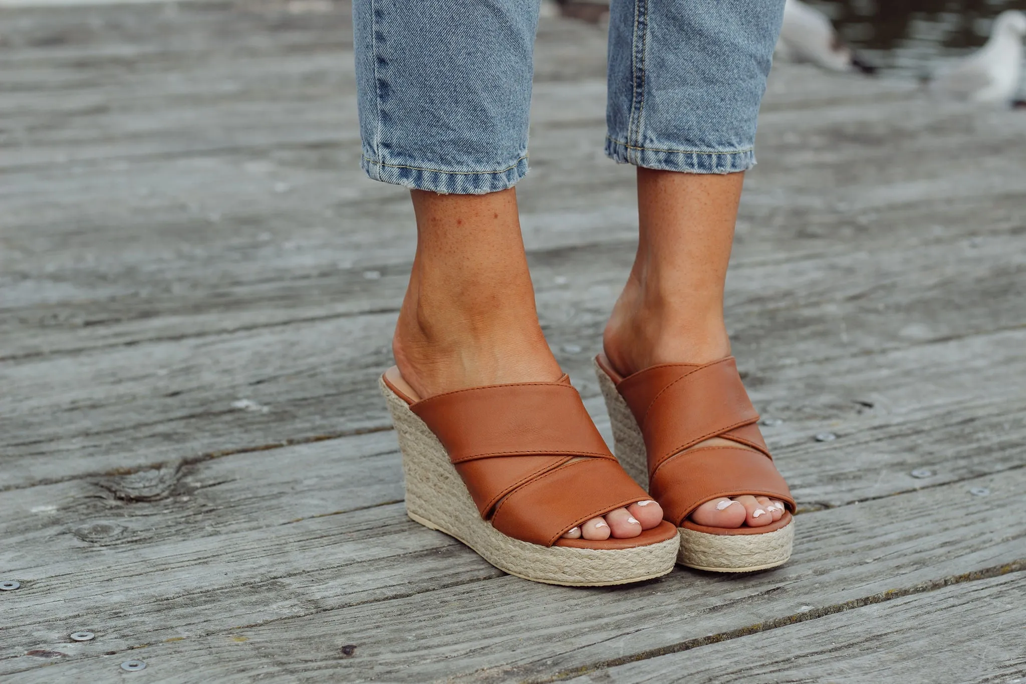 Stella Tan Wedge - 50% OFF LIQUIDATION SALE