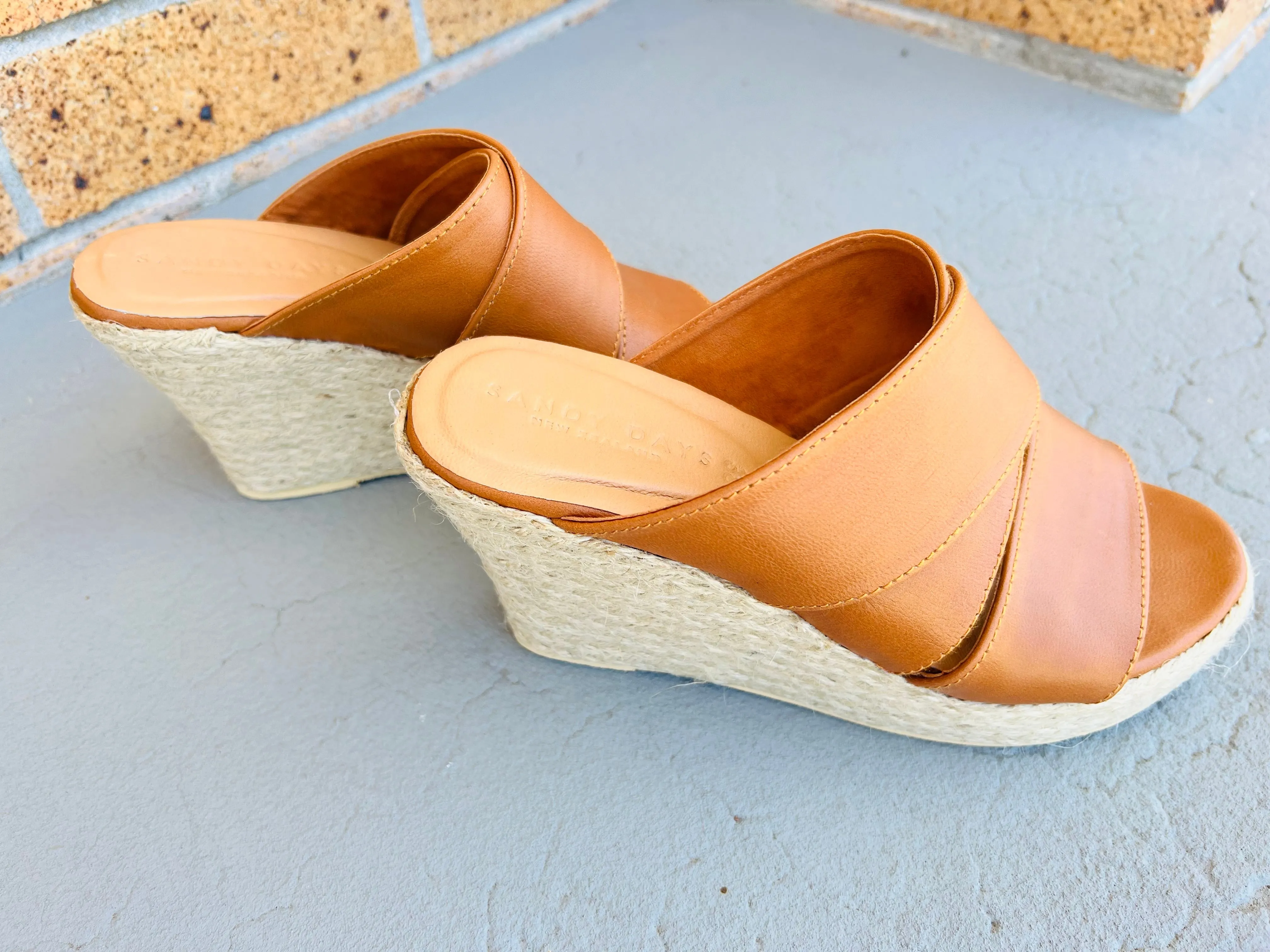 Stella Tan Wedge - 50% OFF LIQUIDATION SALE