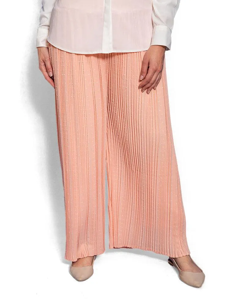 Tan Wide Pleated Pant