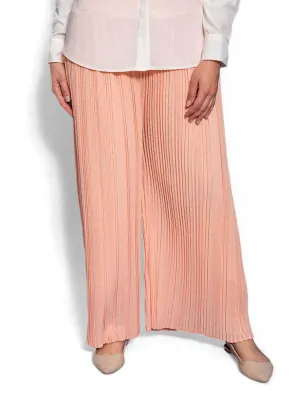 Tan Wide Pleated Pant
