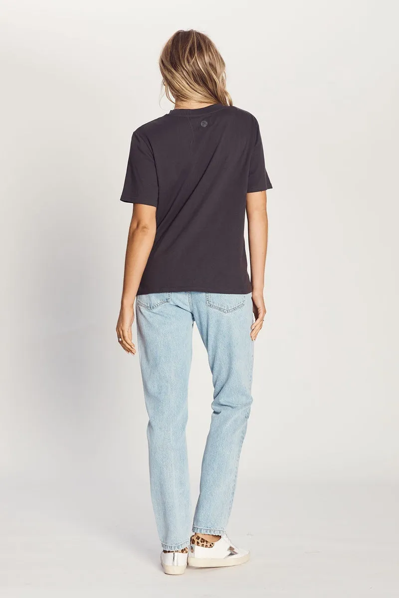 The Others - The Relaxed Tee - Black with Wild Tiger Diamonte