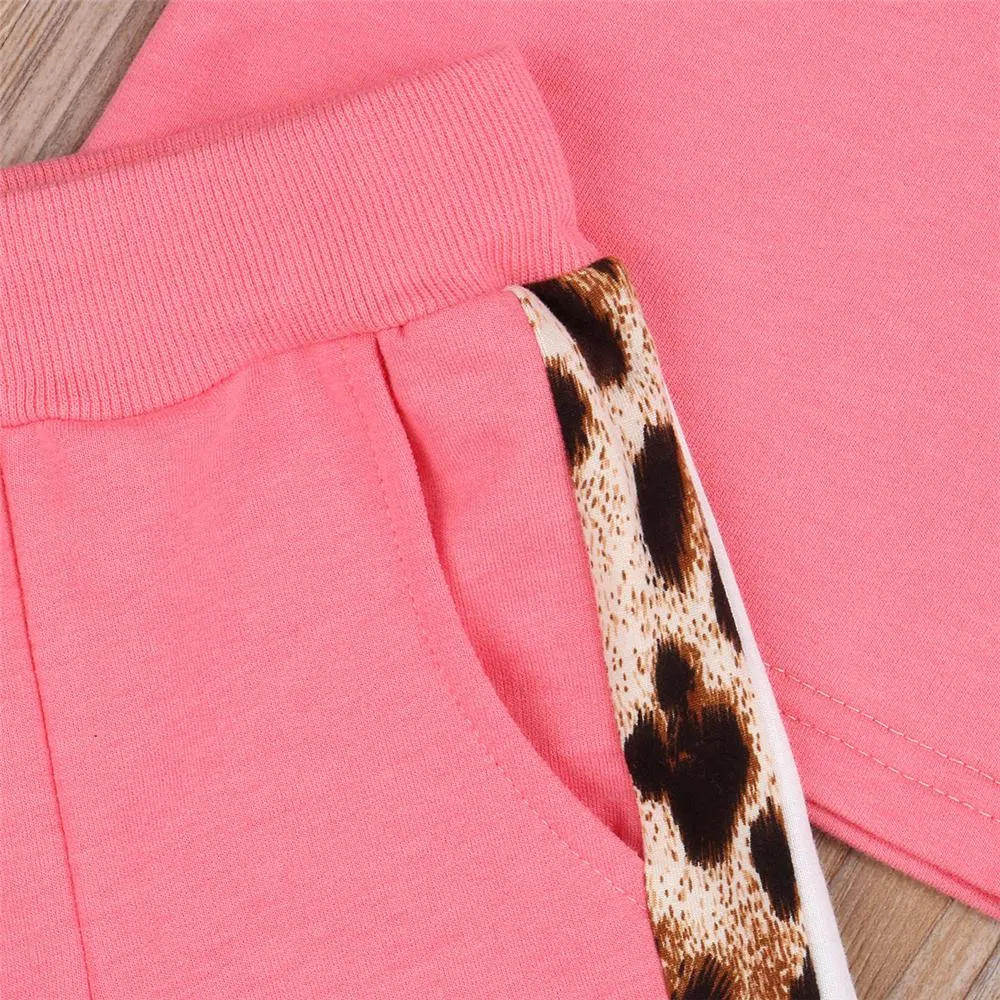 Toddler Girls Long Sleeve Leopard Top & Pants Girls Wholesale Clothing