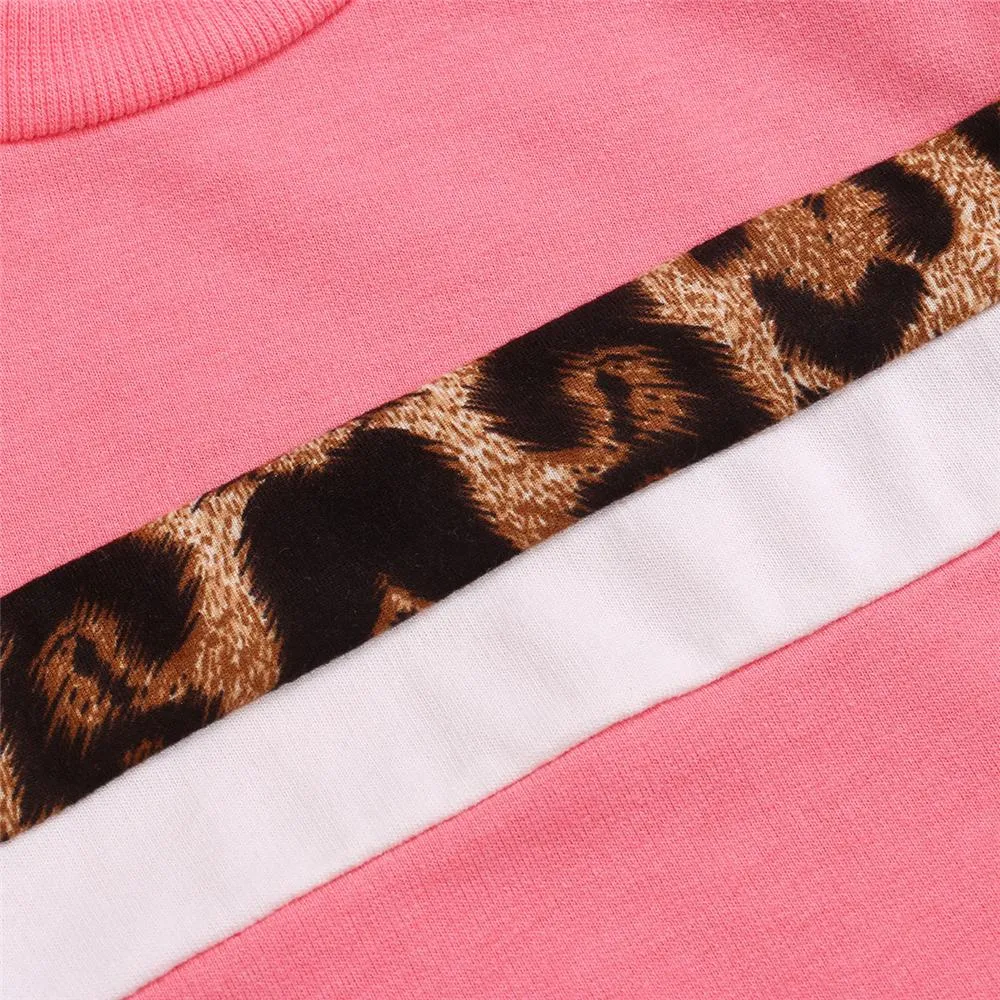 Toddler Girls Long Sleeve Leopard Top & Pants Girls Wholesale Clothing