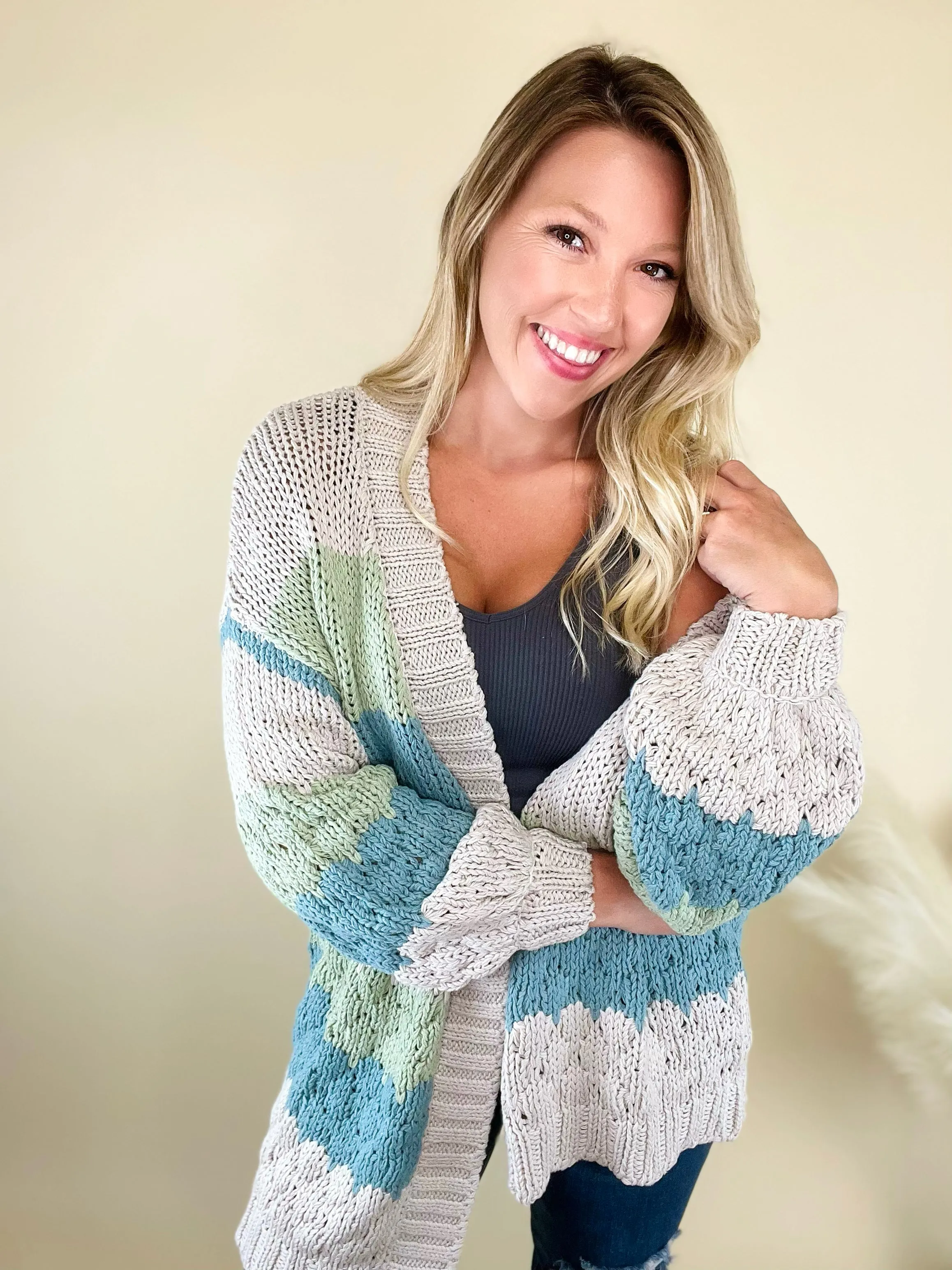 Tranquility Colorblock Knit Cardigan