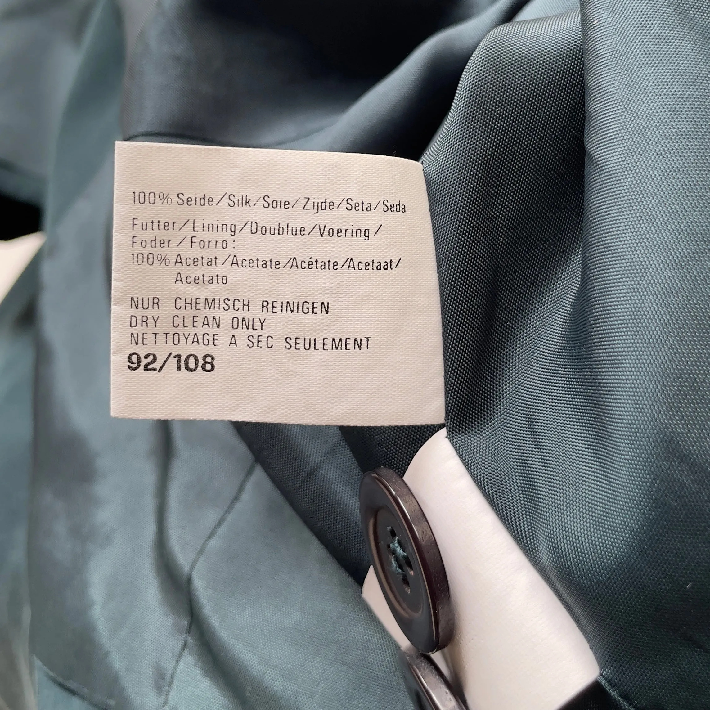 Vintage Dark Green Silk Blazer - Betty Barclay