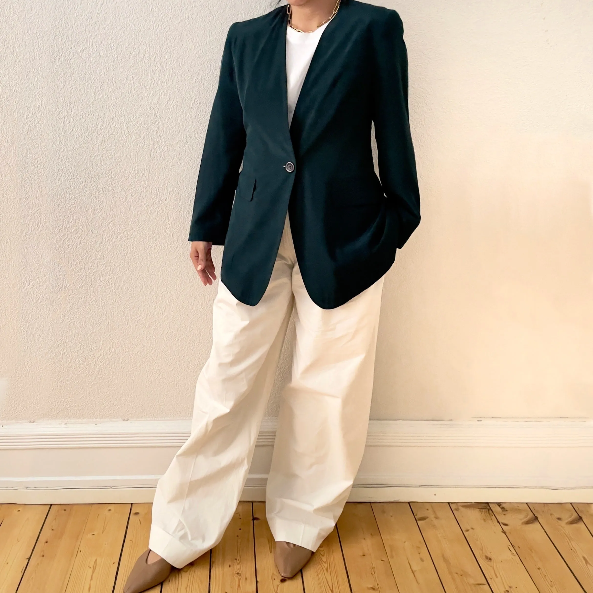 Vintage Dark Green Silk Blazer - Betty Barclay