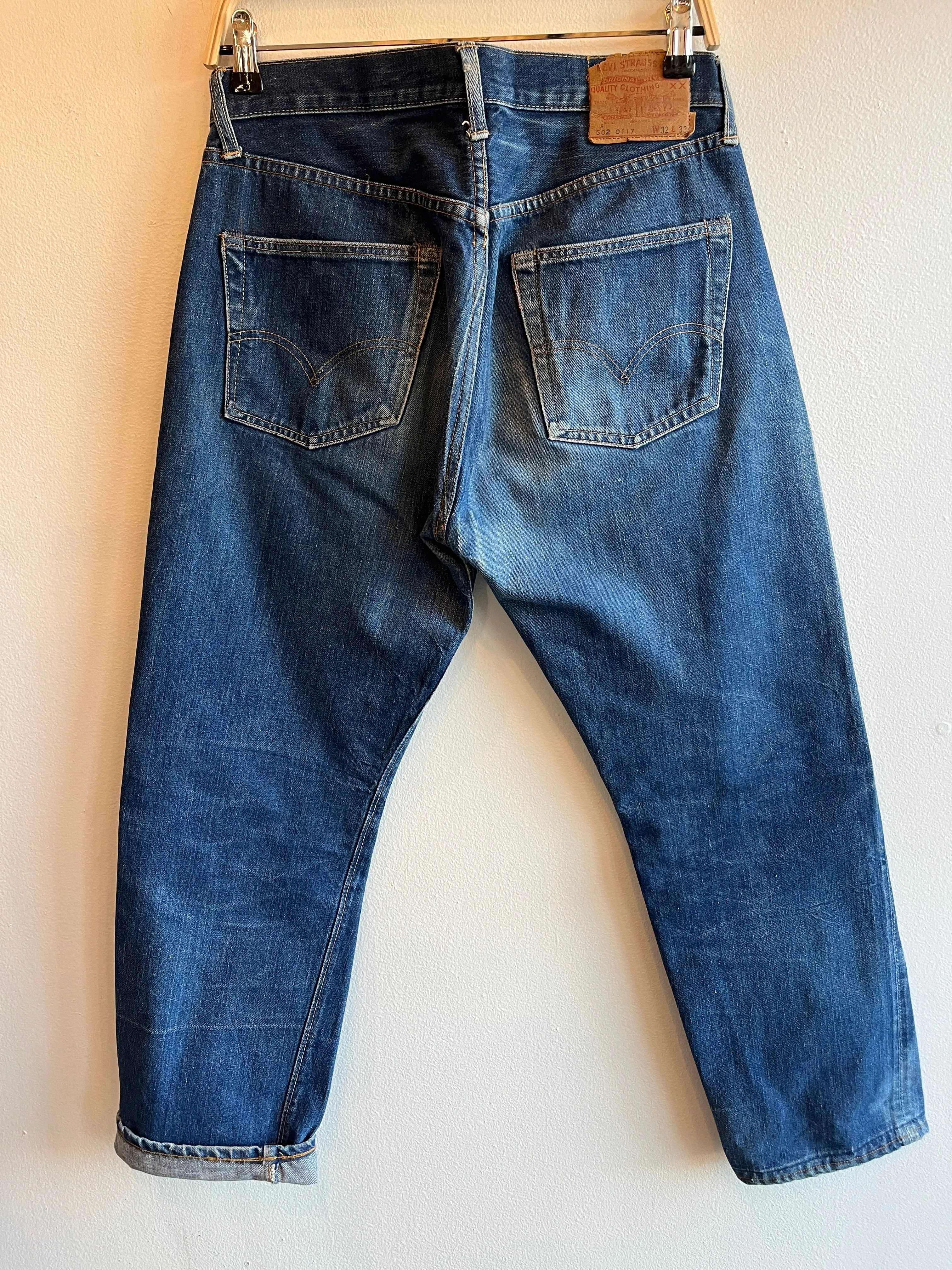 Vintage Early 1970s Levis Big E  502 Denim Jeans