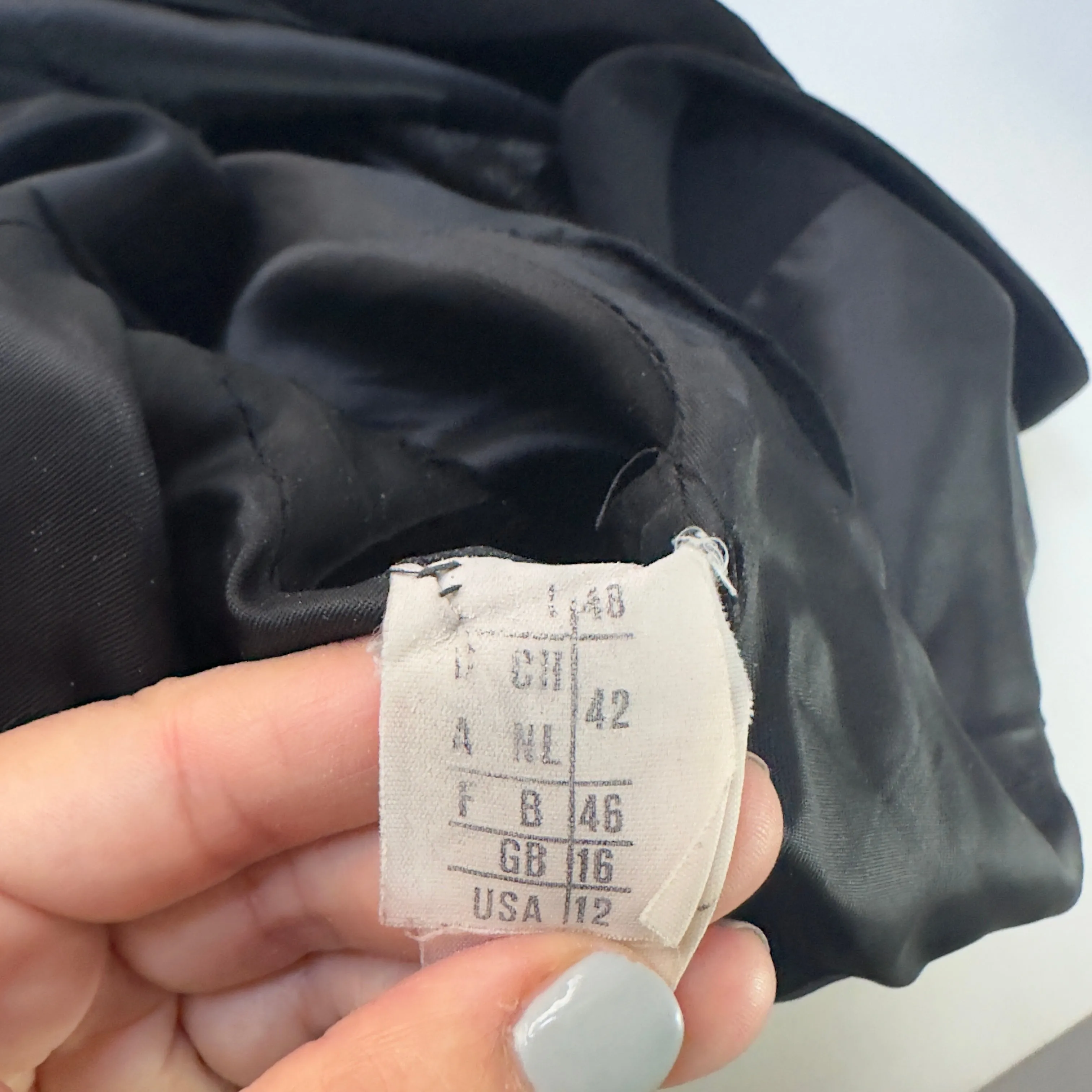 Vintage Ferré Studio Black Blazer, EU 42