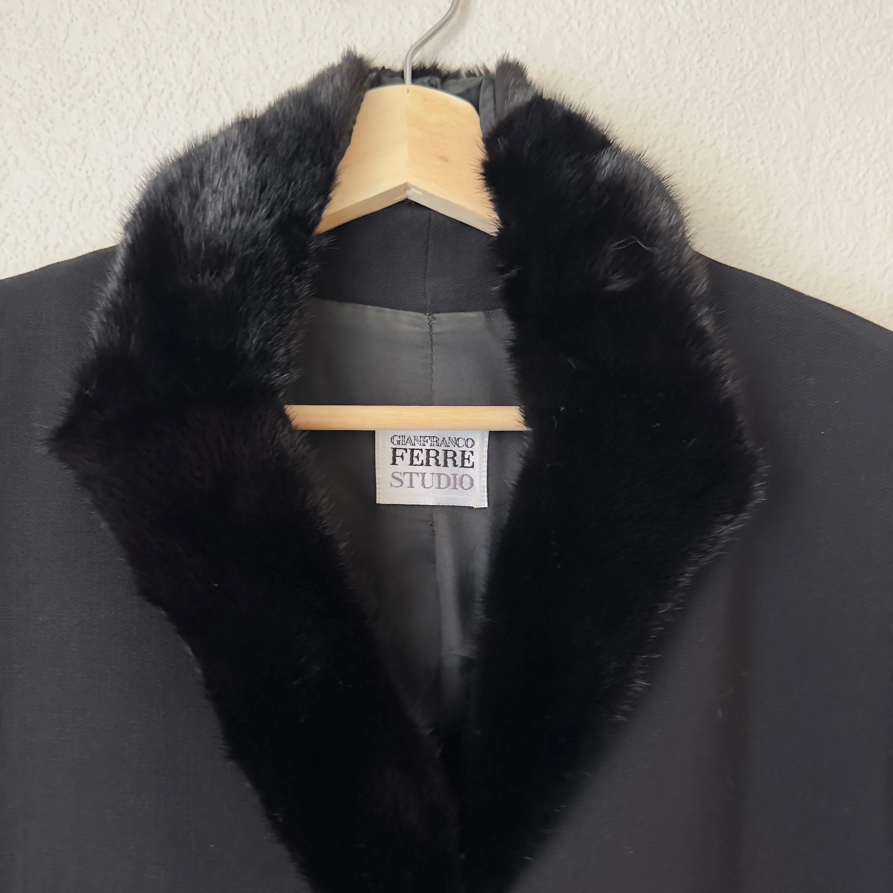 Vintage Ferré Studio Black Blazer, EU 42