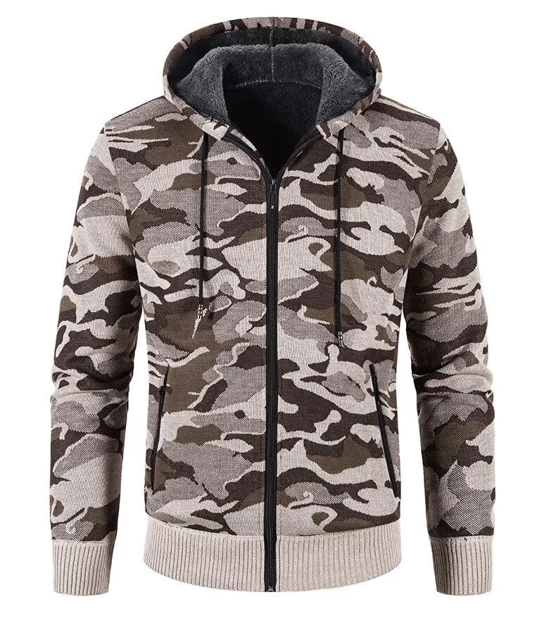 West Louis Fleece Hooded Camouflage Sweater