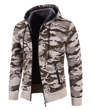 West Louis Fleece Hooded Camouflage Sweater
