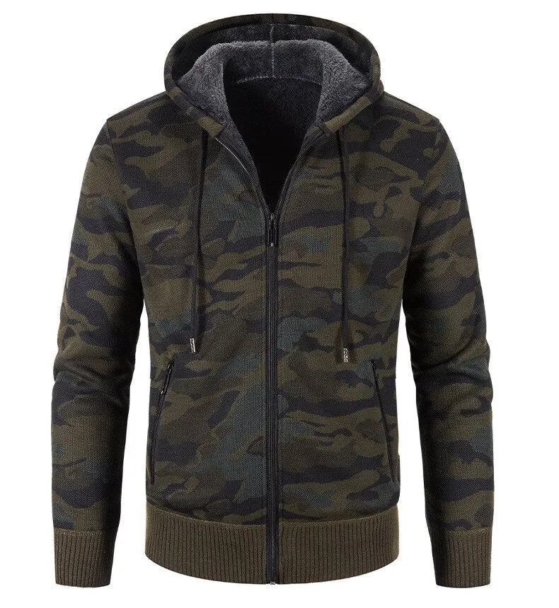 West Louis Fleece Hooded Camouflage Sweater