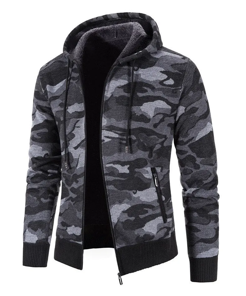 West Louis Fleece Hooded Camouflage Sweater