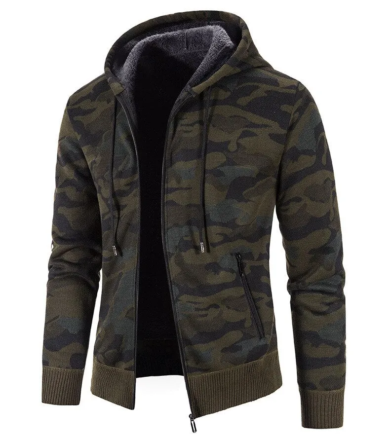 West Louis Fleece Hooded Camouflage Sweater