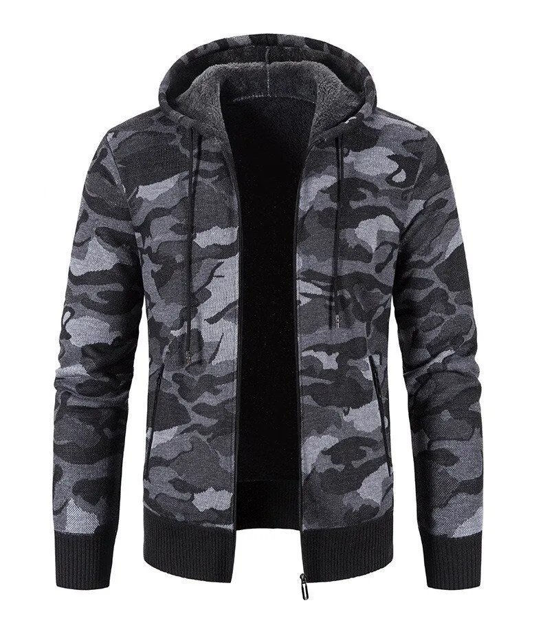 West Louis Fleece Hooded Camouflage Sweater