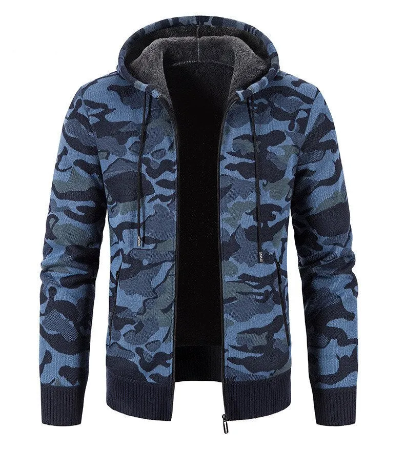 West Louis Fleece Hooded Camouflage Sweater