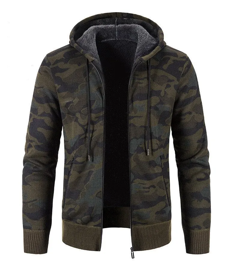 West Louis Fleece Hooded Camouflage Sweater