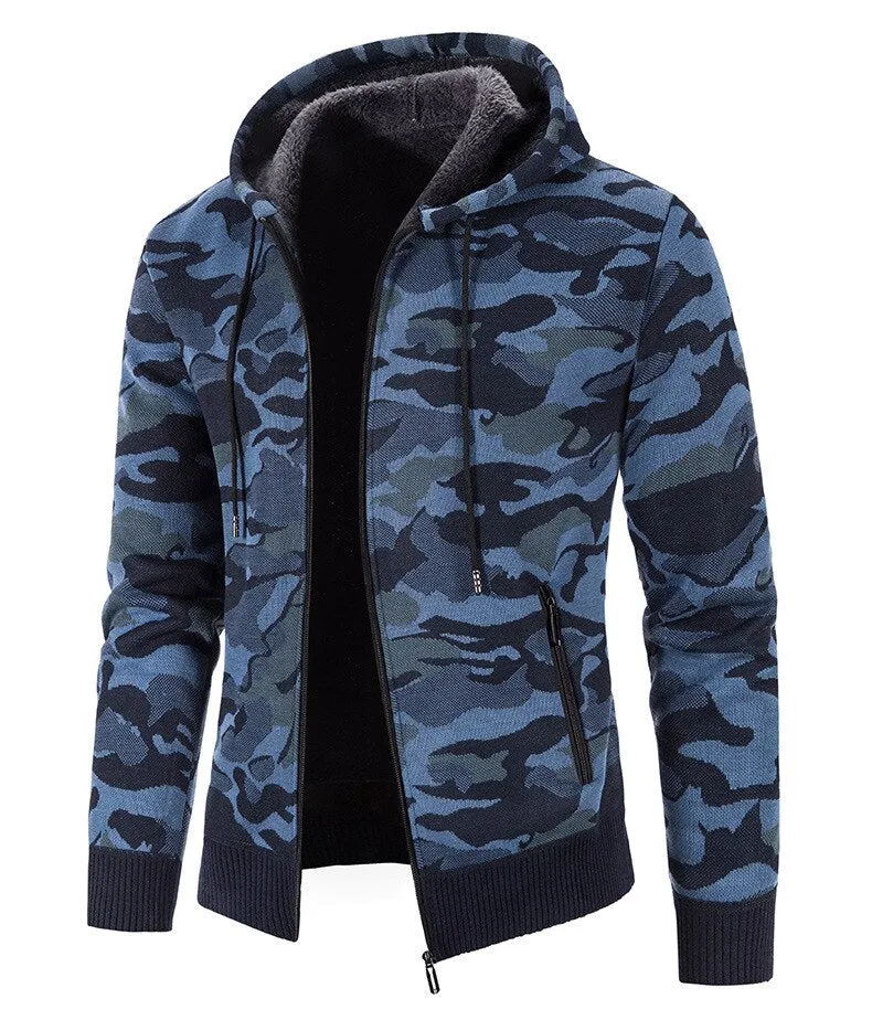 West Louis Fleece Hooded Camouflage Sweater