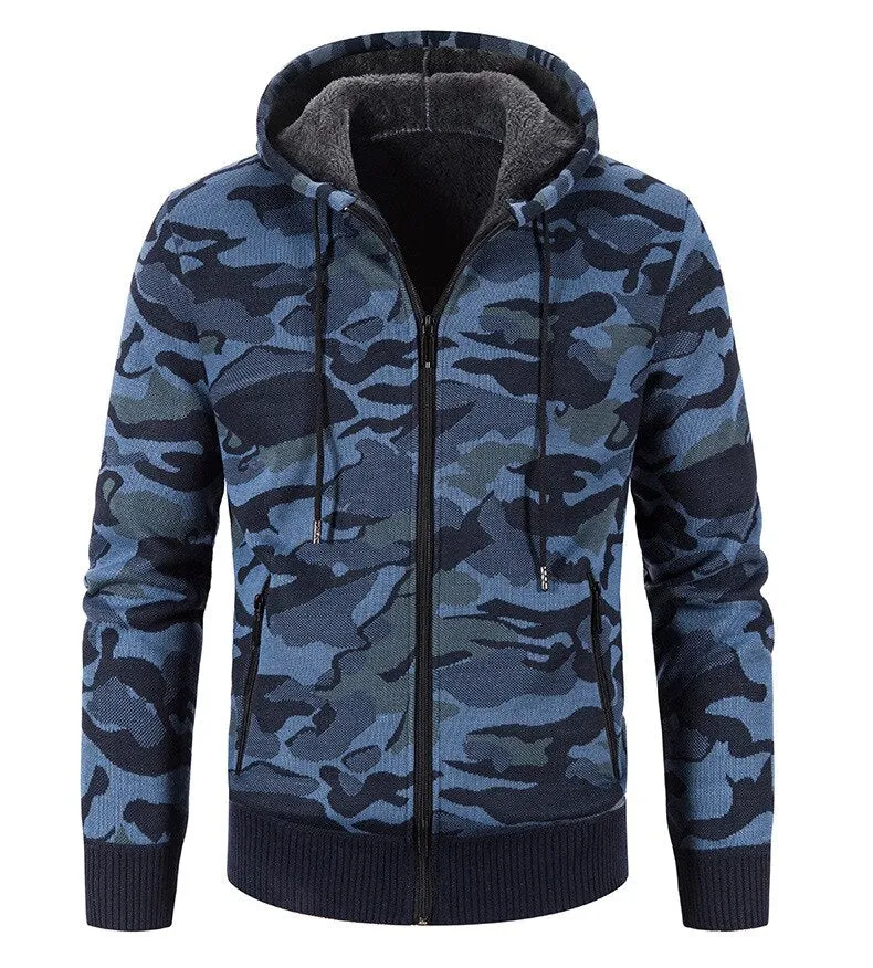 West Louis Fleece Hooded Camouflage Sweater