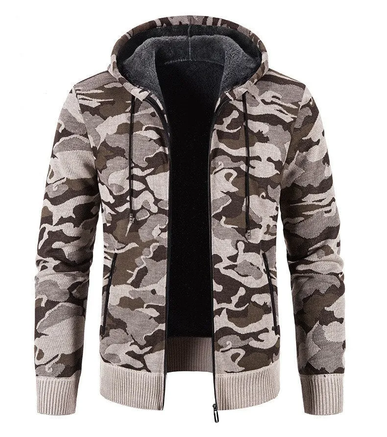 West Louis Fleece Hooded Camouflage Sweater