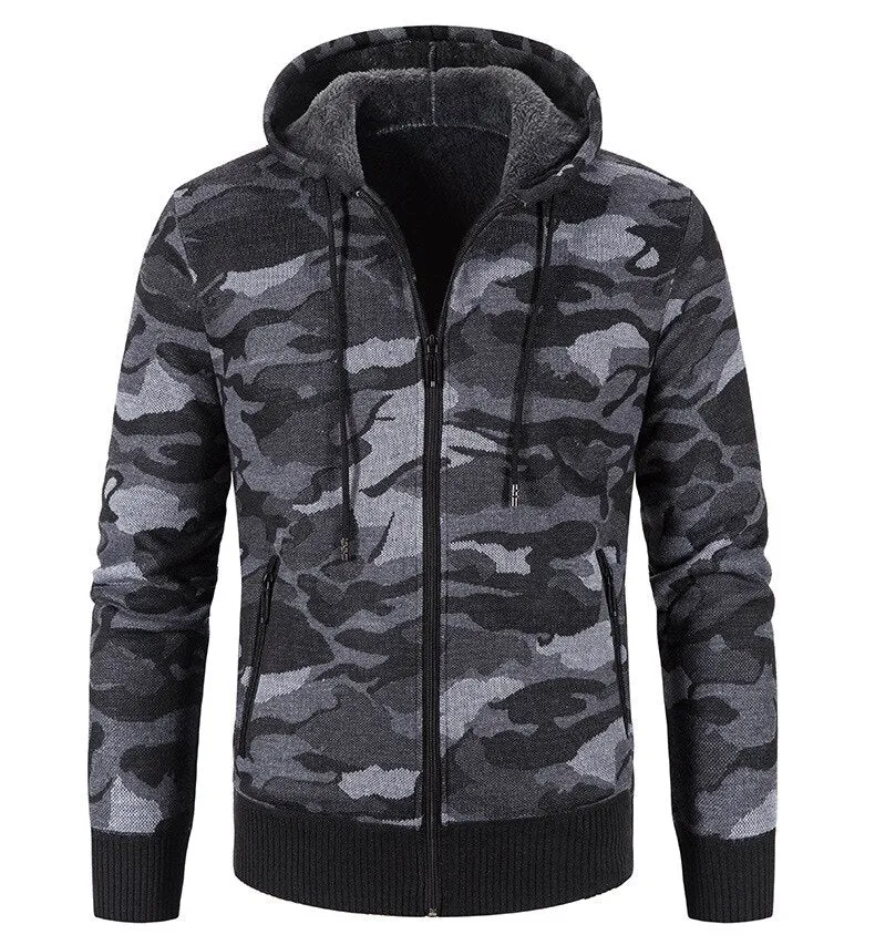 West Louis Fleece Hooded Camouflage Sweater