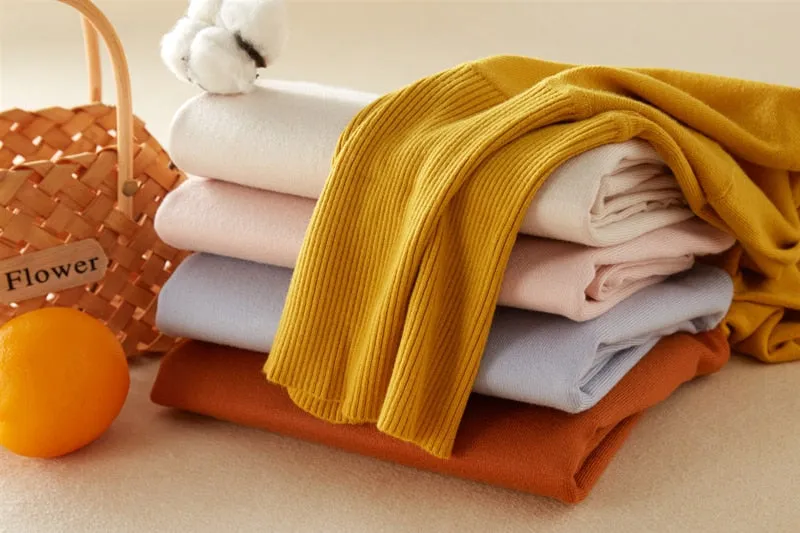 Women'S Tops Solid Turn-Down Collar Thick Turtleneck Pullovers
