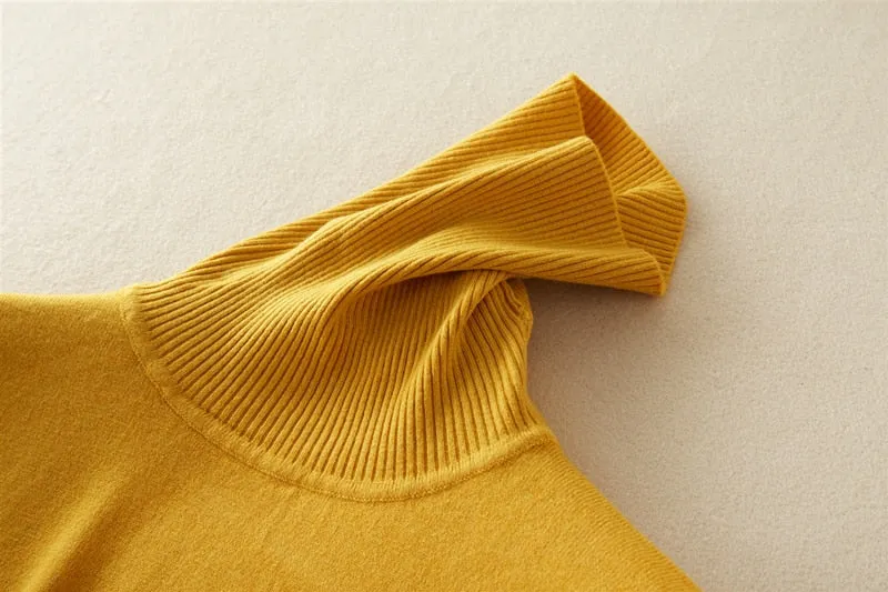 Women'S Tops Solid Turn-Down Collar Thick Turtleneck Pullovers